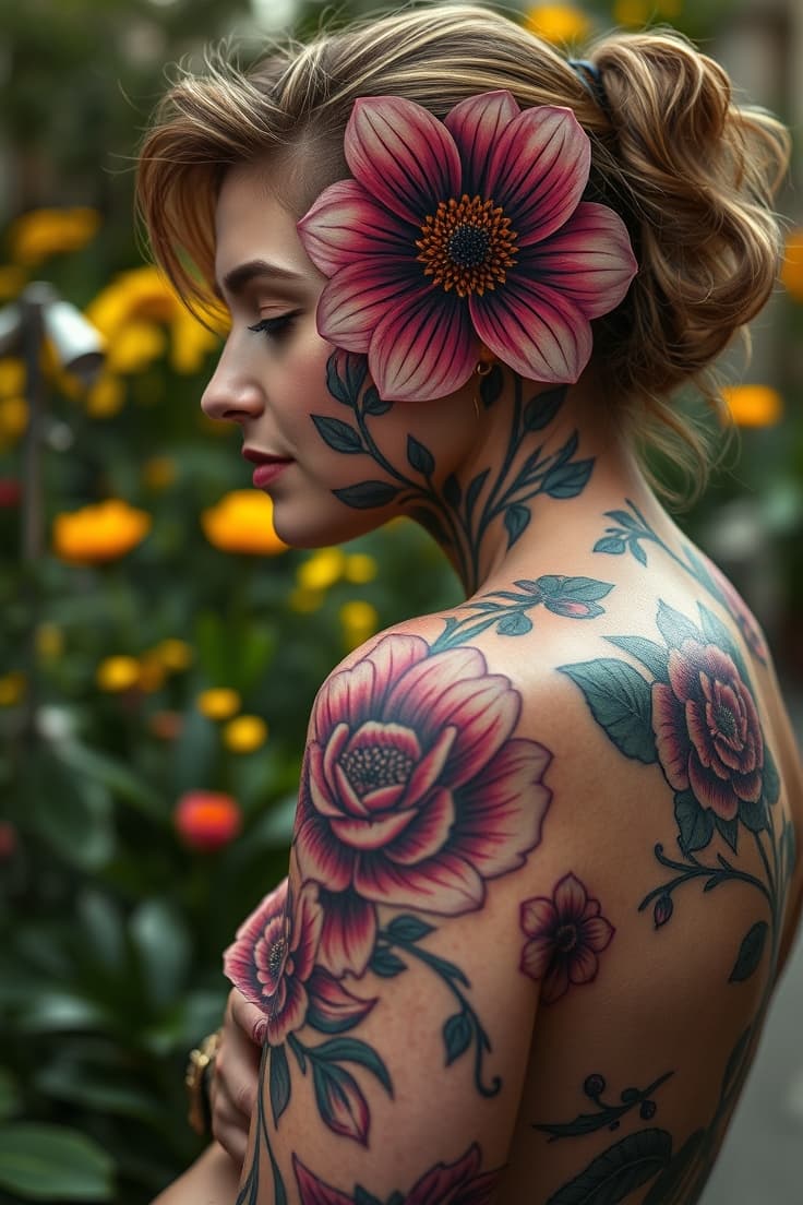 Flower Tattoos Inspiration - Flower Tattoos inspiration on Pinsora